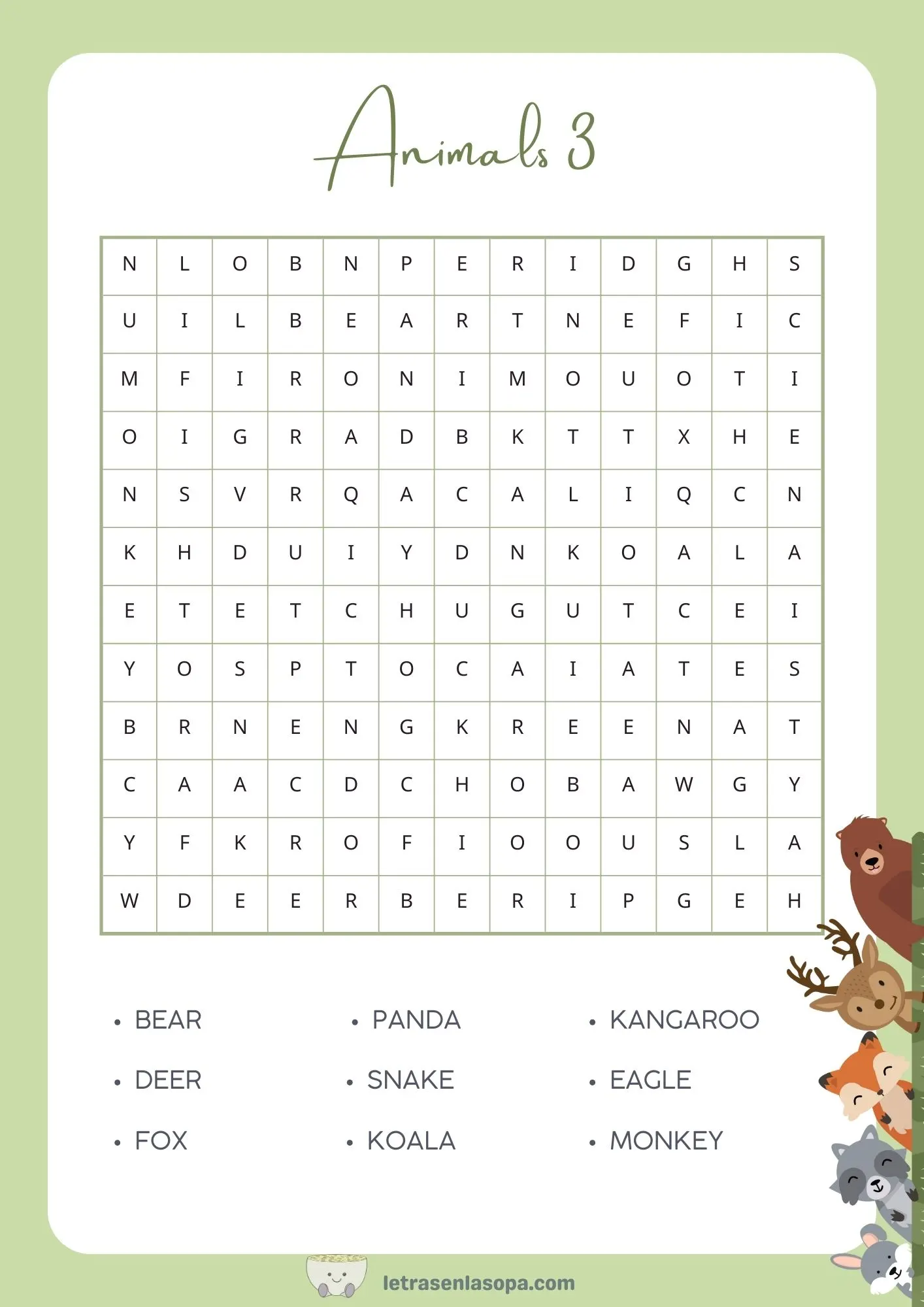  descargar sopas de letras gratis en español para imprimir