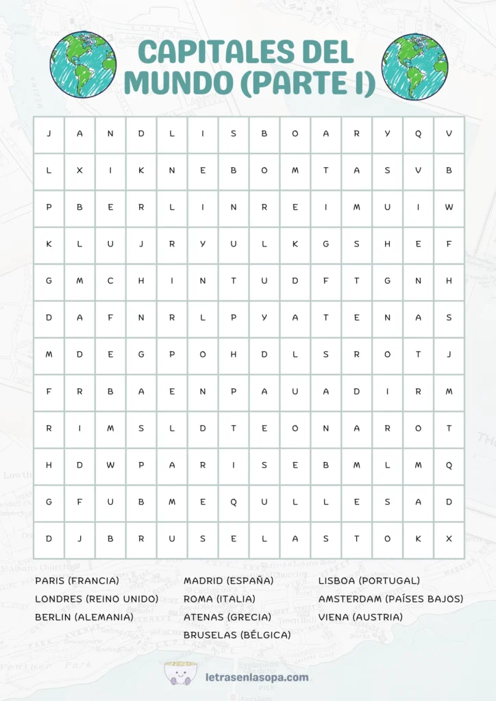  sopas de letras para imprimir pdf gratis
