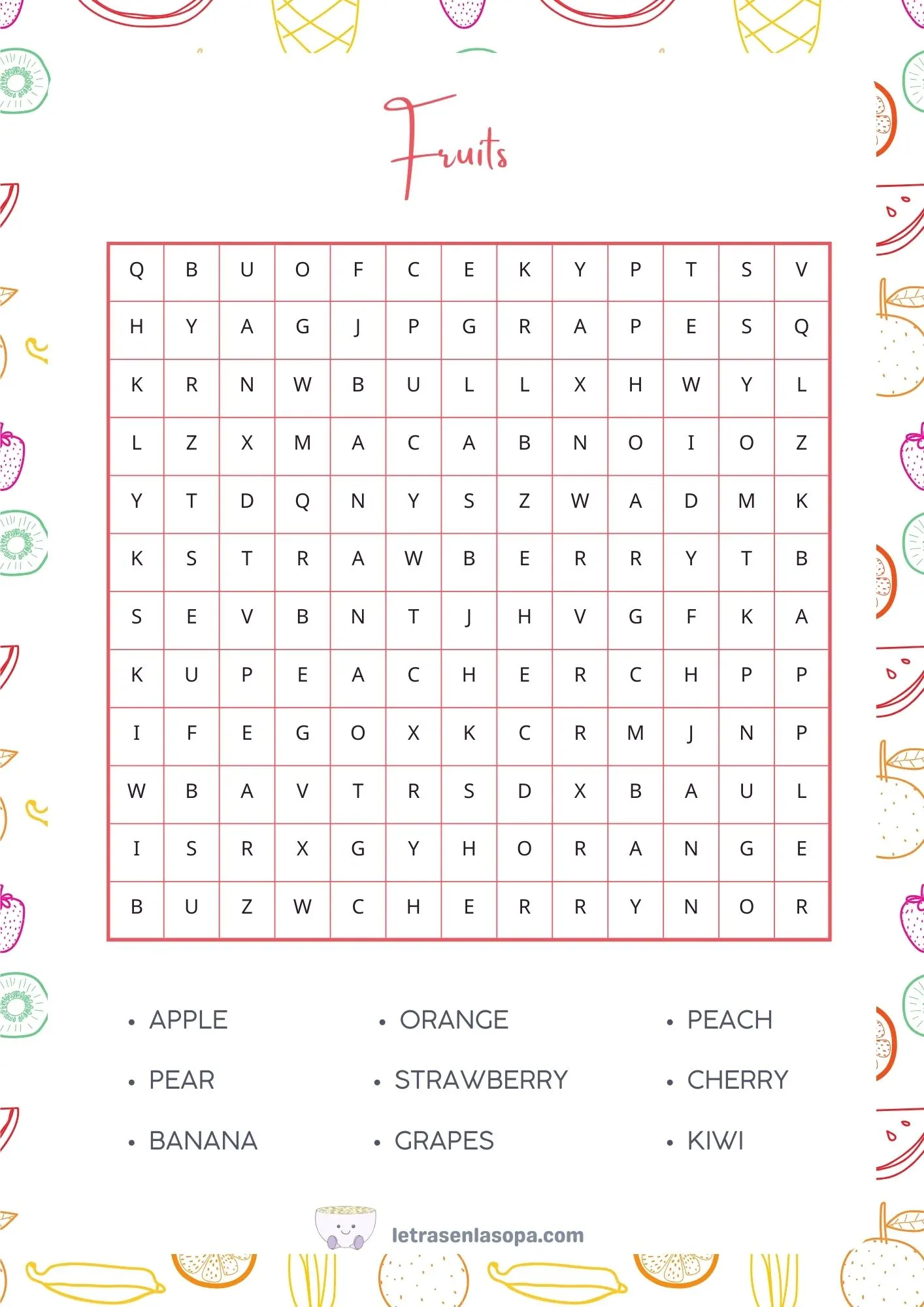 sopas de letras niños 10 a 12 años dificiles