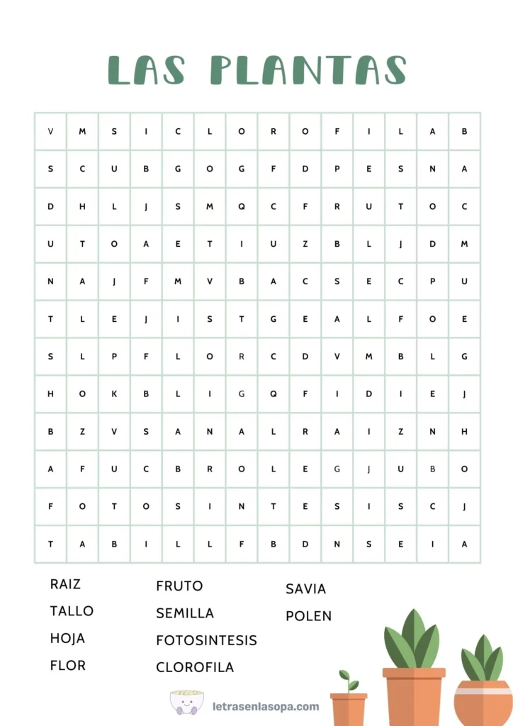 letras de sopas gratis 10 a 12 años