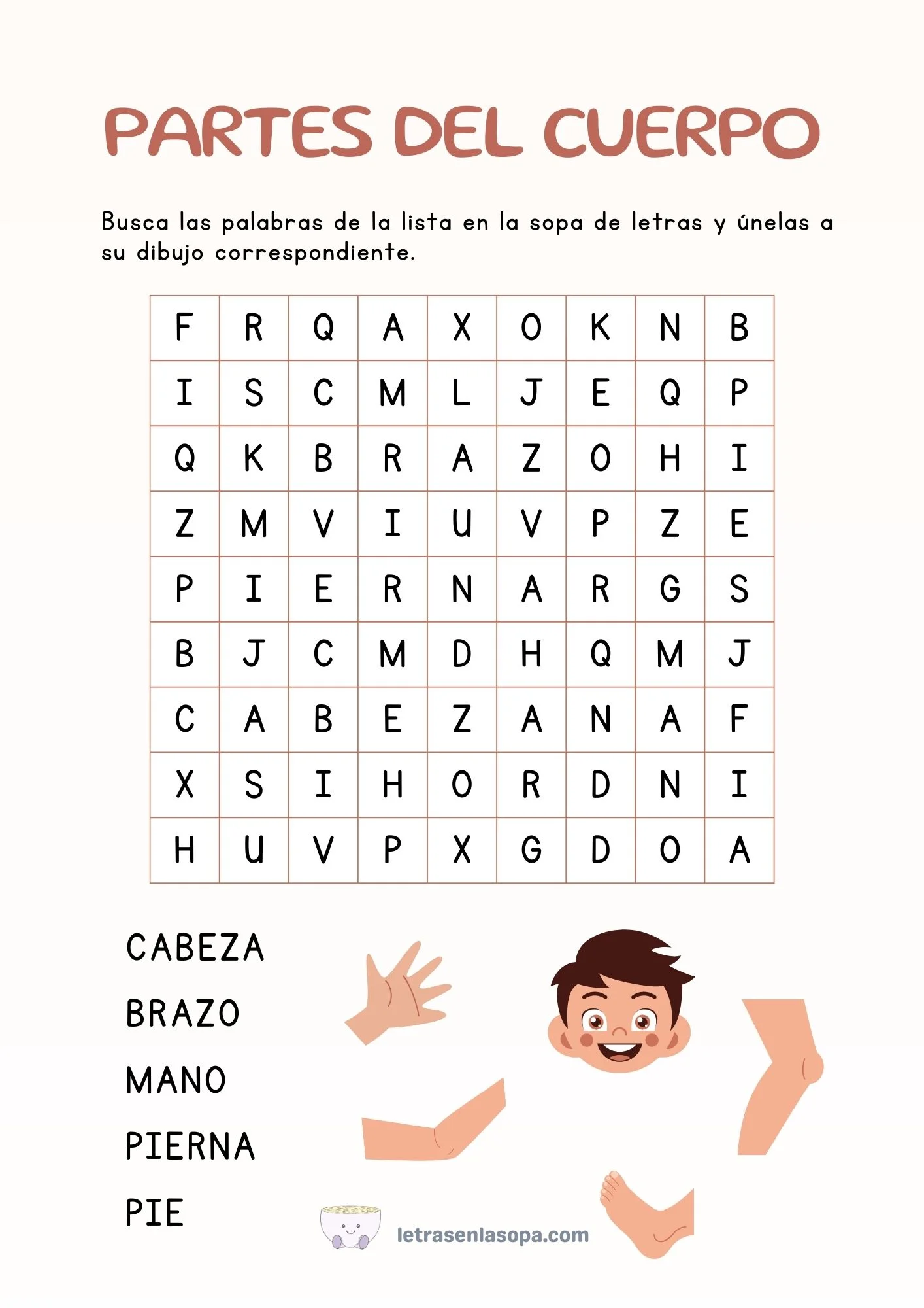 pupiletras para imprimir