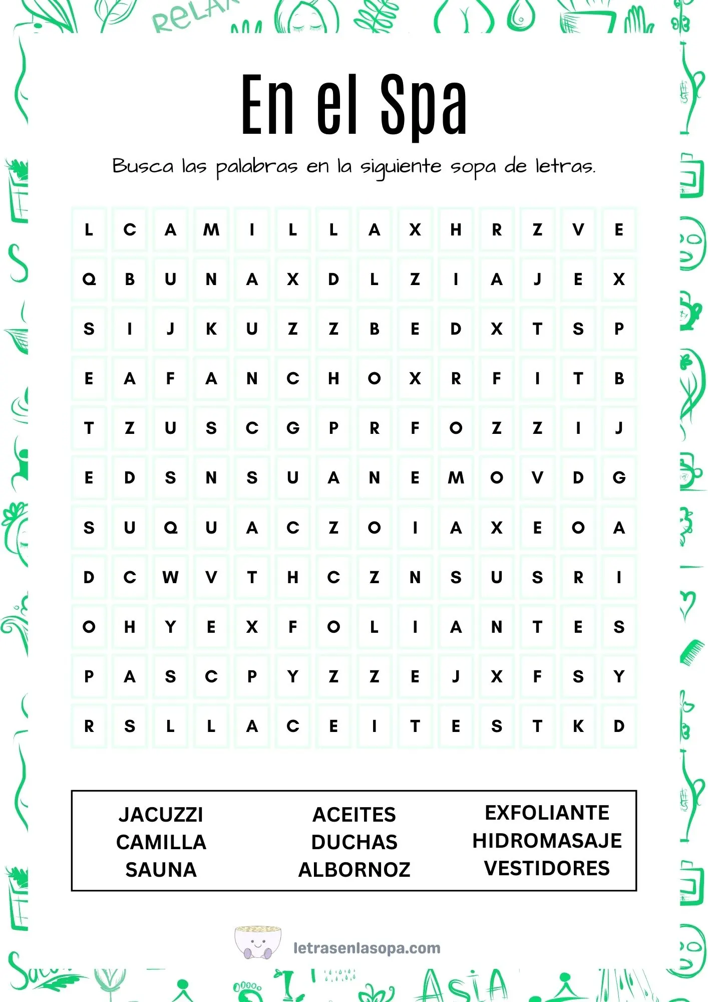 sopa de letras para adultos pdf