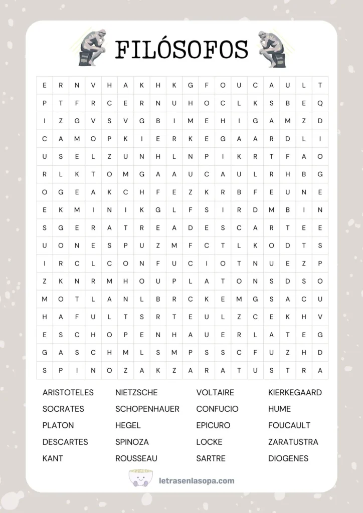 sopas de letras para adultos difíciles 20 palabras