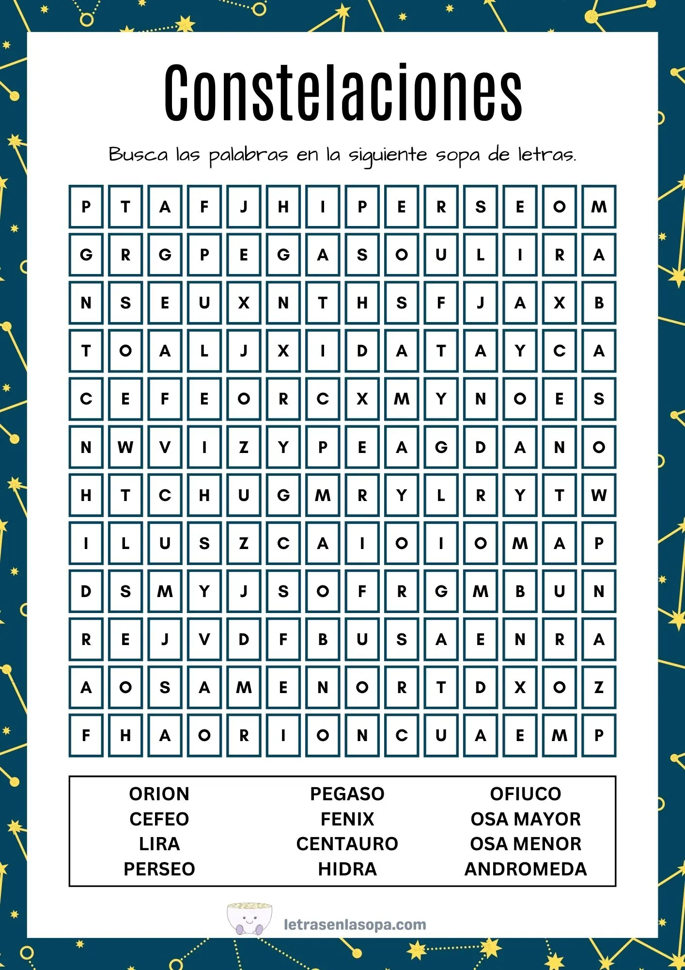 sopa de letras para adultos pdf