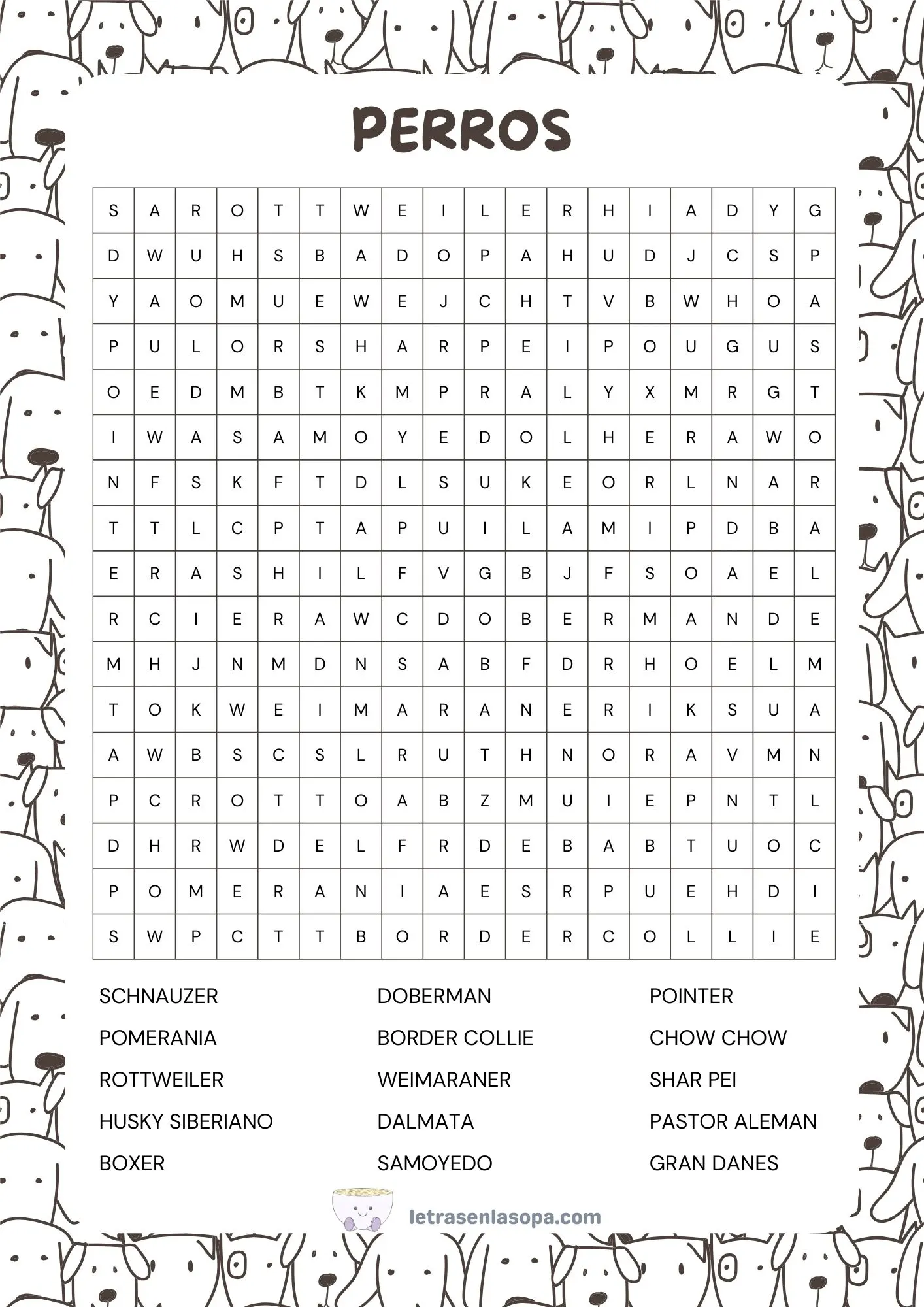 sopa de letras para adultos para imprimir pdf